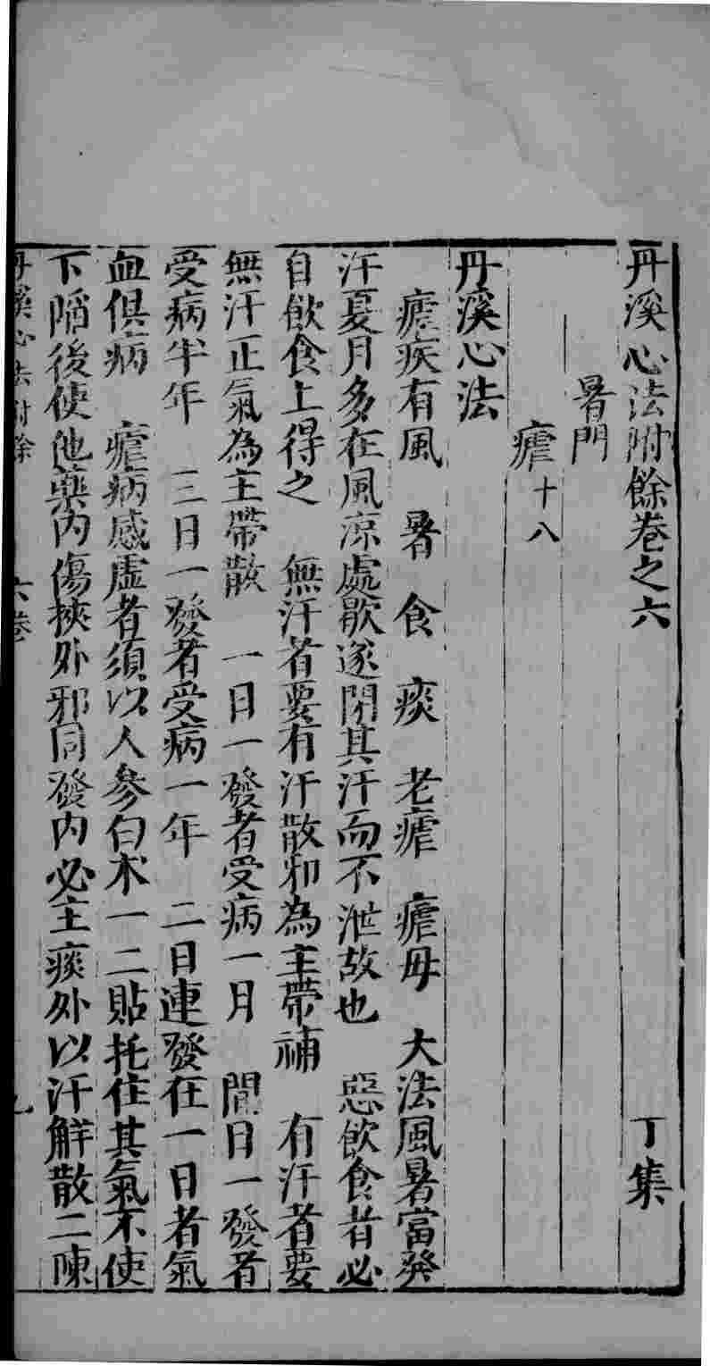 丹溪心法附余  卷6-8